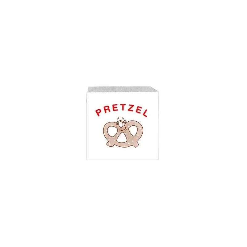 Pretzel Bag 7X6.75 IN Bleached Kraft Paper White Stock Print 2000/Case