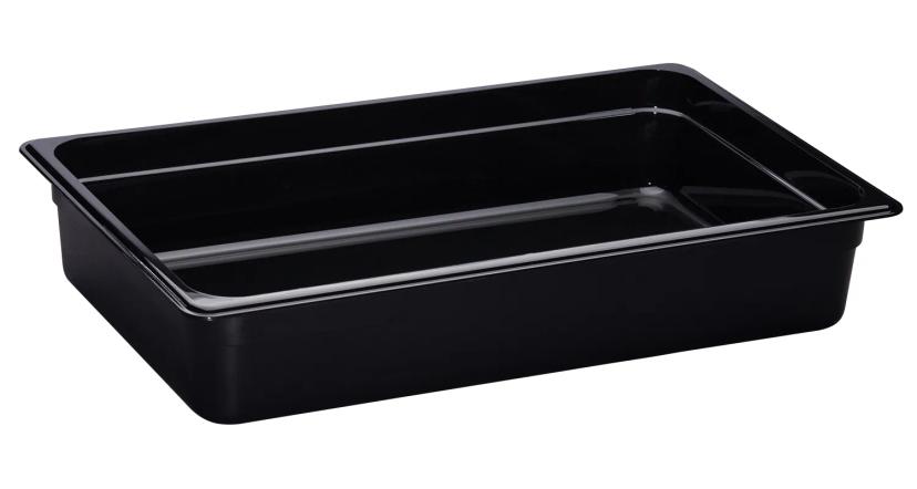 Camwear® Food Pan Full 4 IN Black 6/Case