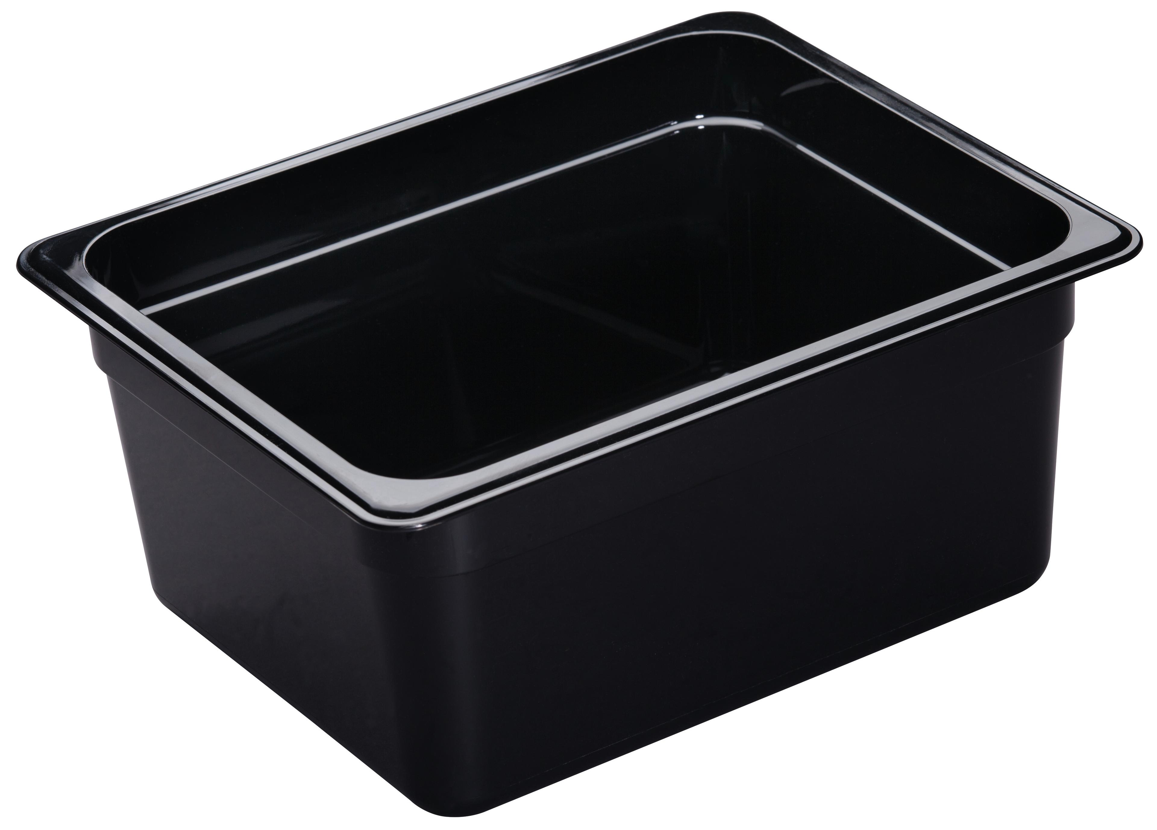 Camwear® Food Pan 1/2 6 IN Black 1/Each