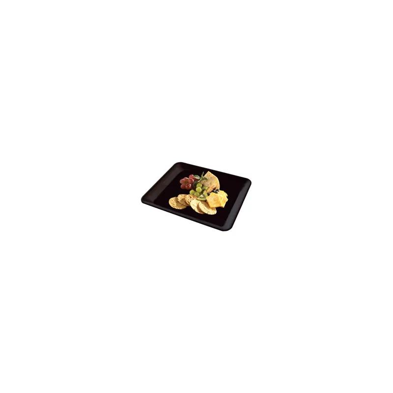 Serving Tray 10X8 IN Plastic Black Rectangle 25/Case