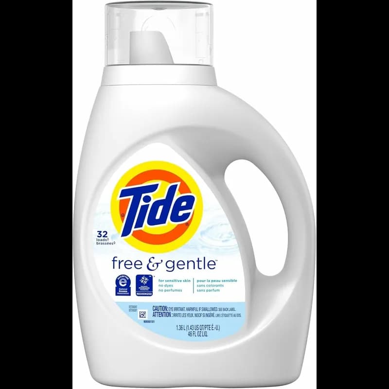 Tide® Free & Gentle Unscented Laundry Detergent 46 FLOZ 6/Case