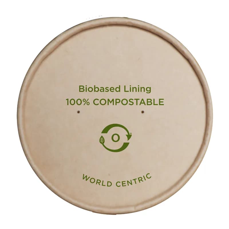Lid Pulp Fiber Kraft For 8 OZ Bowl 500/Case