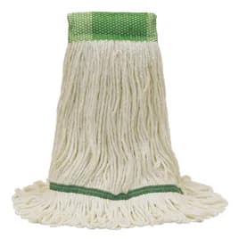 Healthi-Pro® Wet Mop Head Medium (MED) White Rayon/Synthetic Blend 4PLY Loop End Anti-Microbial 5IN Headband 1/Each