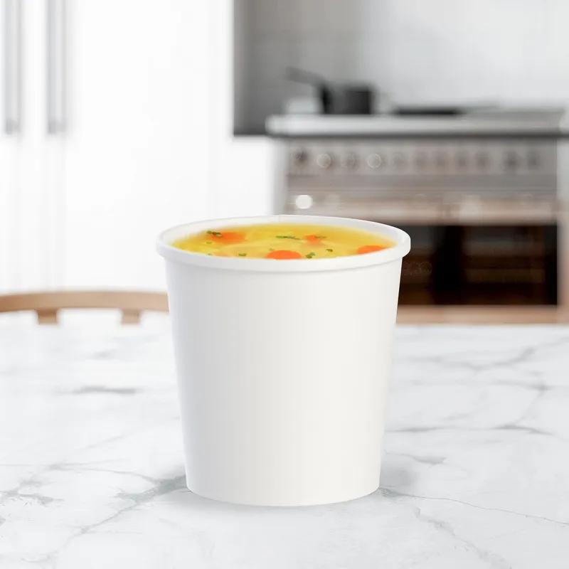 Solo® Flexstyle® Food Container Base 16 OZ DSP White Round Freezer Safe 25 Count/Pack 20 Packs/Case