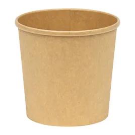 Soup Food Container 24 OZ Kraft Paperboard Single Wall Poly-Coated Paper Kraft Round 500/Case
