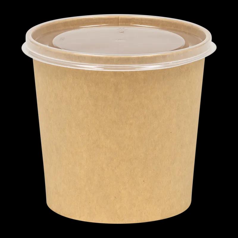 Soup Food Container Base 24 OZ Paperboard Kraft Leak Resistant 500/Case