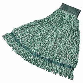 Web Foot® Wet Mop Large (LG) 24 FLOZ Green Microfiber 5IN Headband Large 6 Count/Case