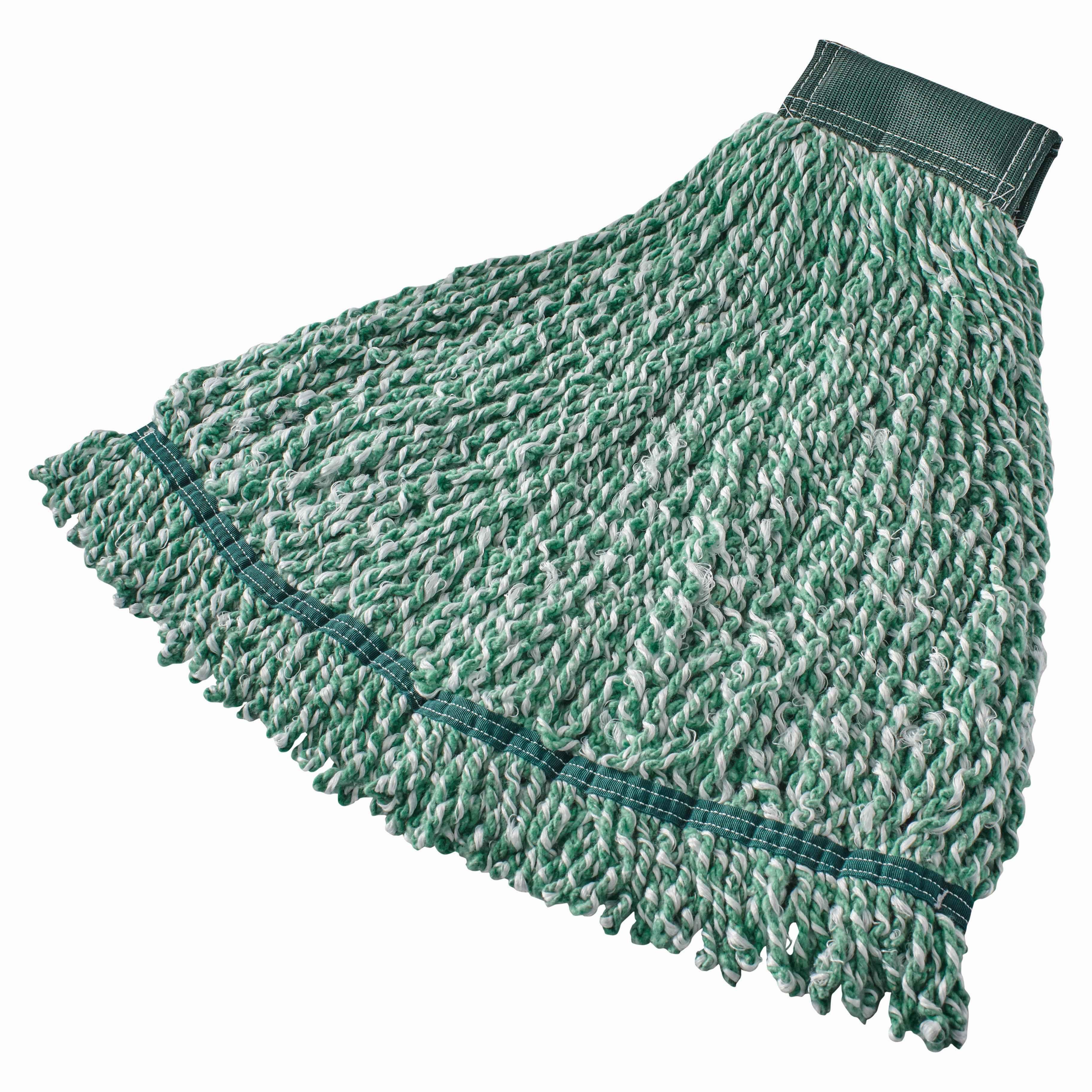 Web Foot® Wet Mop Large (LG) 24 FLOZ Green Microfiber 5IN Headband Large 6 Count/Case