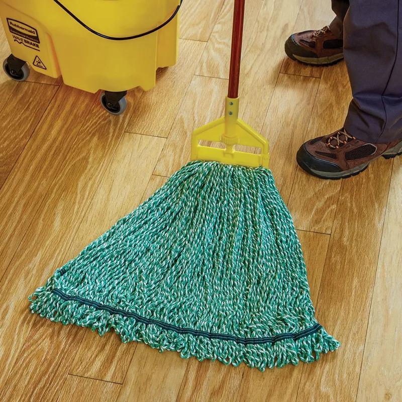 Web Foot® Wet Mop Large (LG) 24 FLOZ Green Microfiber 5IN Headband Large 6 Count/Case