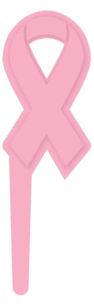 Cake & Cupcake Topper Pick 2.85X0.85X0.1 IN Pink Ribbon 144/Case