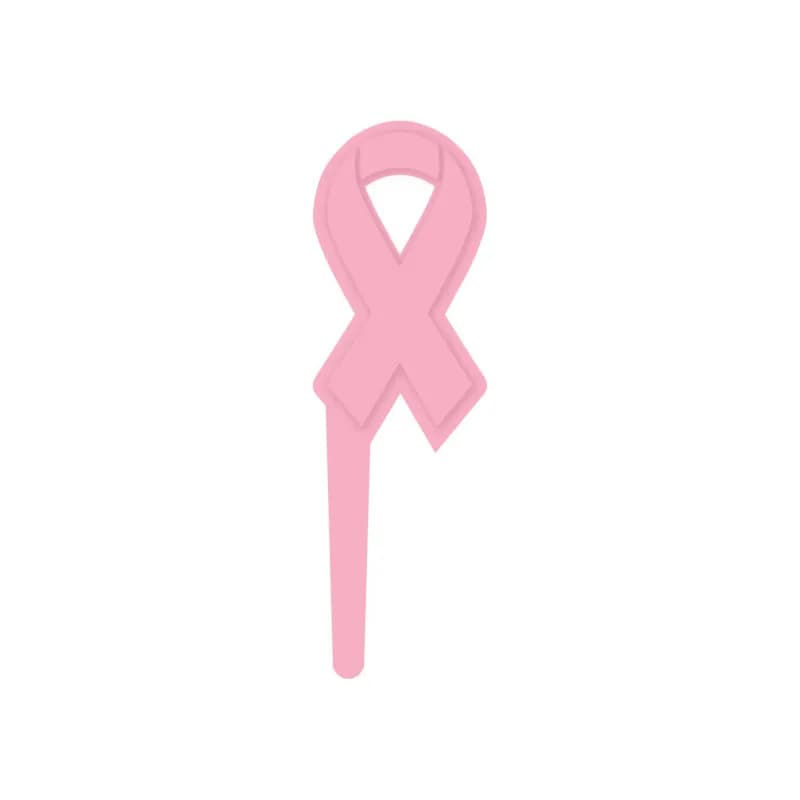 Cake & Cupcake Topper Pick 2.85X0.85X0.1 IN Pink Ribbon 144/Case