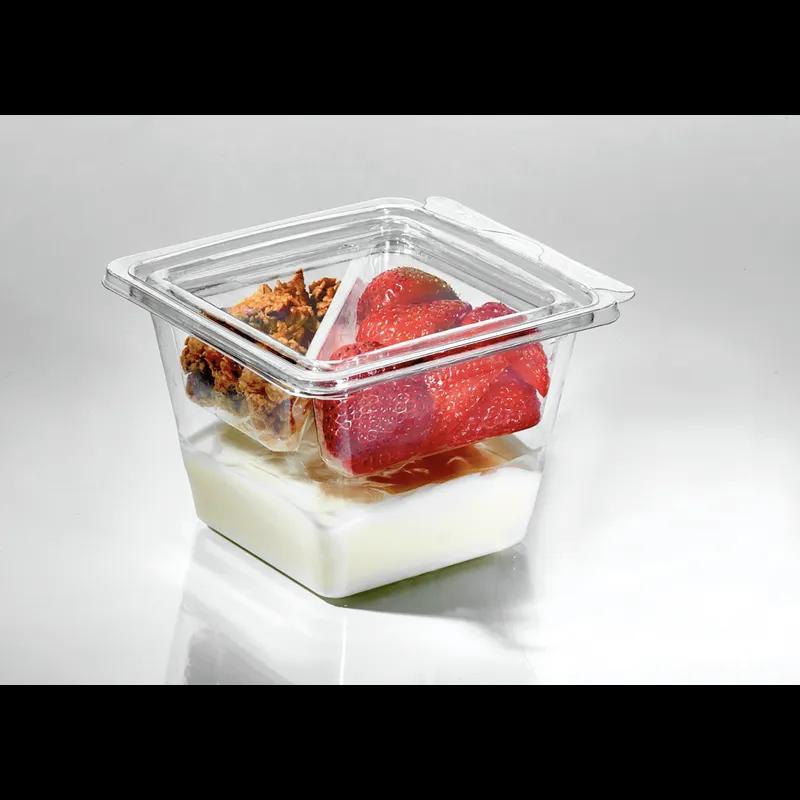 Bowl Insert Small (SM) 2-4 OZ 2 Compartment PET Clear Square 1080/Case