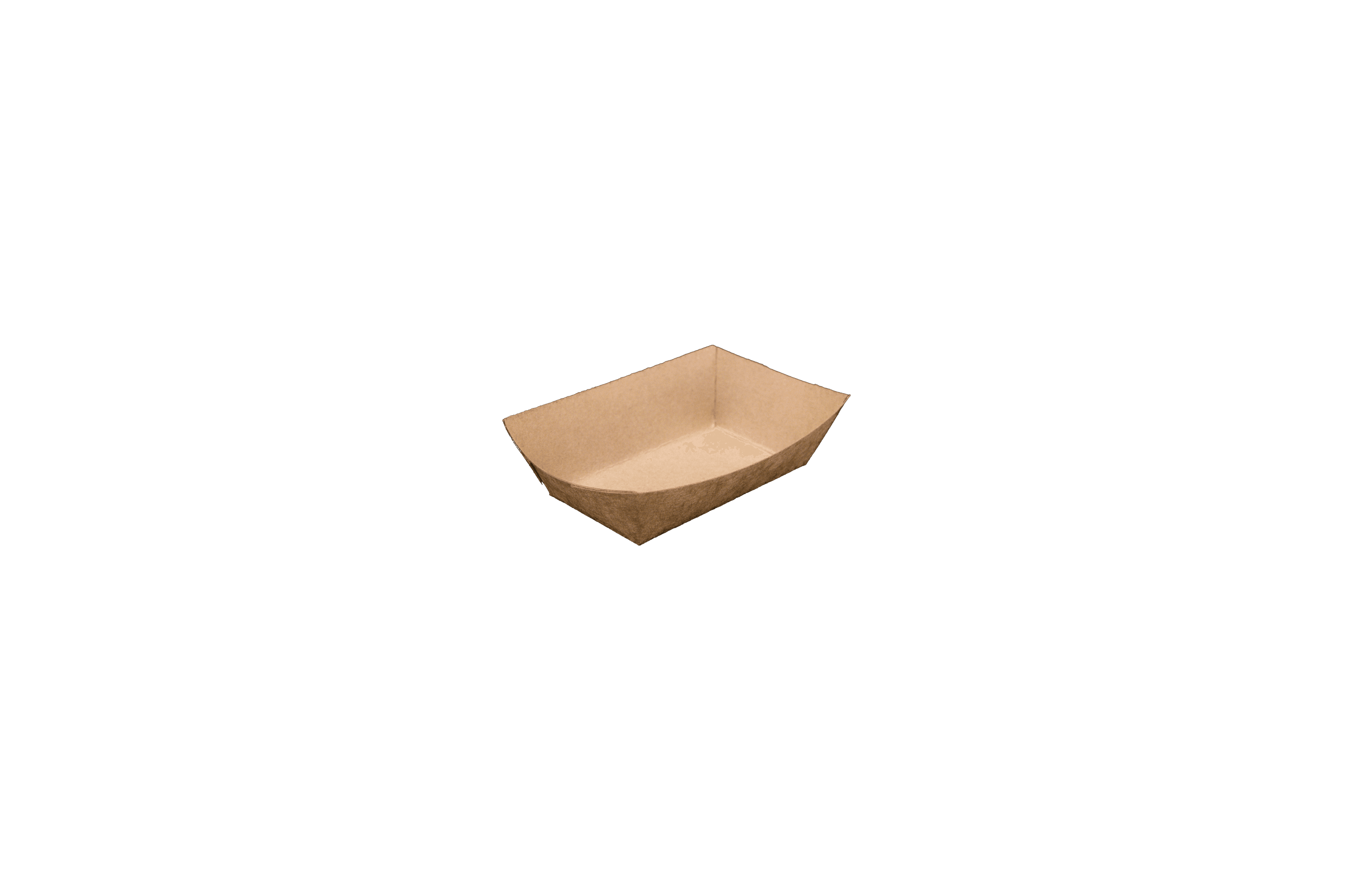 Food Tray 0.25 LB Kraft Paperboard Kraft Rectangle 1000/Case