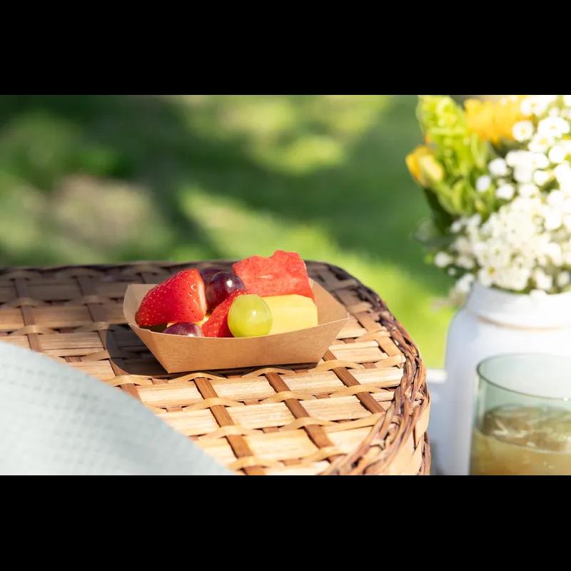 Food Tray 0.25 LB Kraft Paperboard Kraft Rectangle 1000/Case