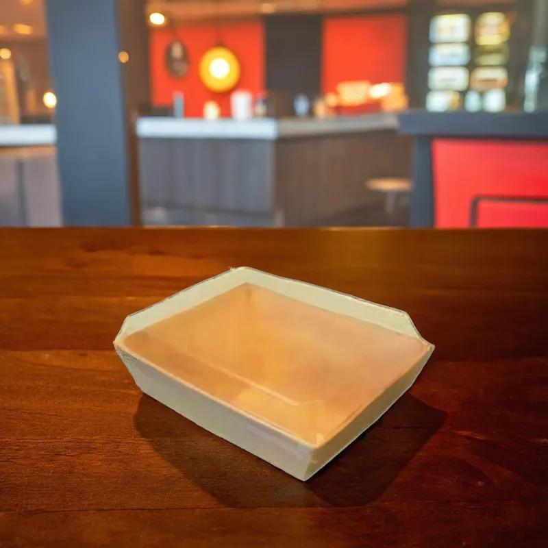 Take-Out Container Base & Lid Combo With Dome Lid 7X5 IN RPET Wood Wood Clear Rectangle 100/Case