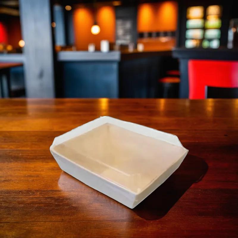 Take-Out Container Base & Lid Combo With Dome Lid 7X5 IN RPET Wood Wood Clear Rectangle 100/Case