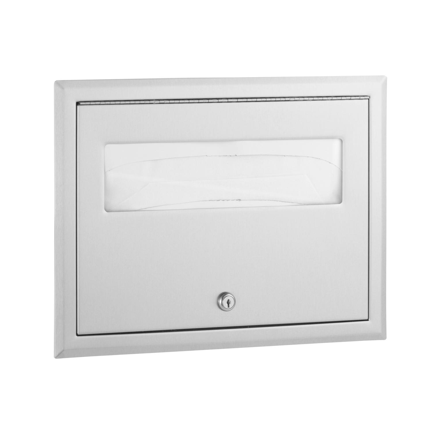 Toilet Seat Cover Dispenser Stainless Steel Satin Recessed 1/Each
