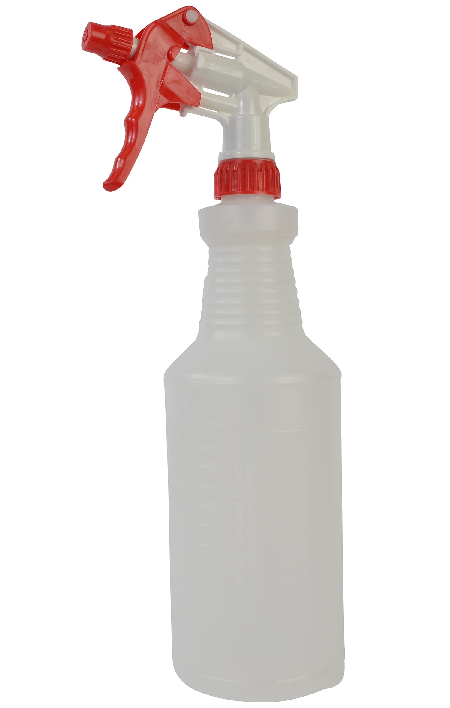 Spray Bottle & Trigger Sprayer 24 FLOZ Plastic Red White 12 Count/Case