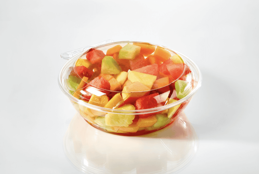 Fresh N' Sealed® Deli Container Hinged With Dome Lid 64 OZ PET Clear Round Deep 108/Case