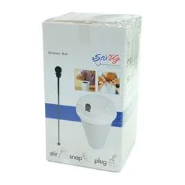 Beverage Plug Plastic Black 200 Count/Pack 10 Packs/Case 2000 Count/Case