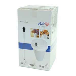 Beverage Plug Plastic Black 200 Count/Pack 10 Packs/Case 2000 Count/Case