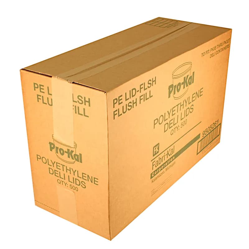 Lid Flat 4.6X0.3 IN 1 Compartment PE Translucent Round For 8-12-16-24-32 OZ Deli Container Unhinged 500/Case