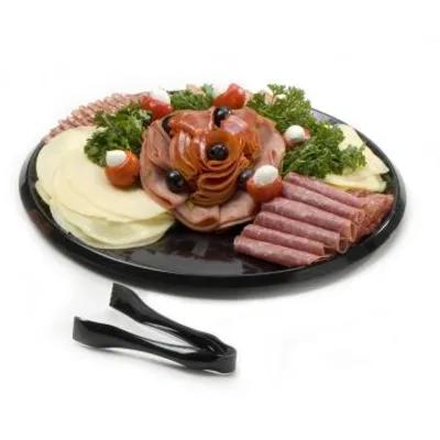 SturdiWare® Serving Tray Base 16X0.63 IN PS Black Round 36/Case