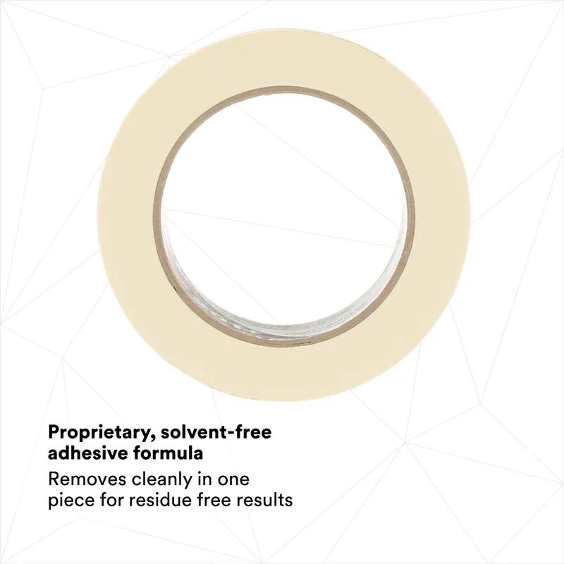 3M™ 201+ Masking Tape 36MM X55M Tan Crepe Paper 24/Case