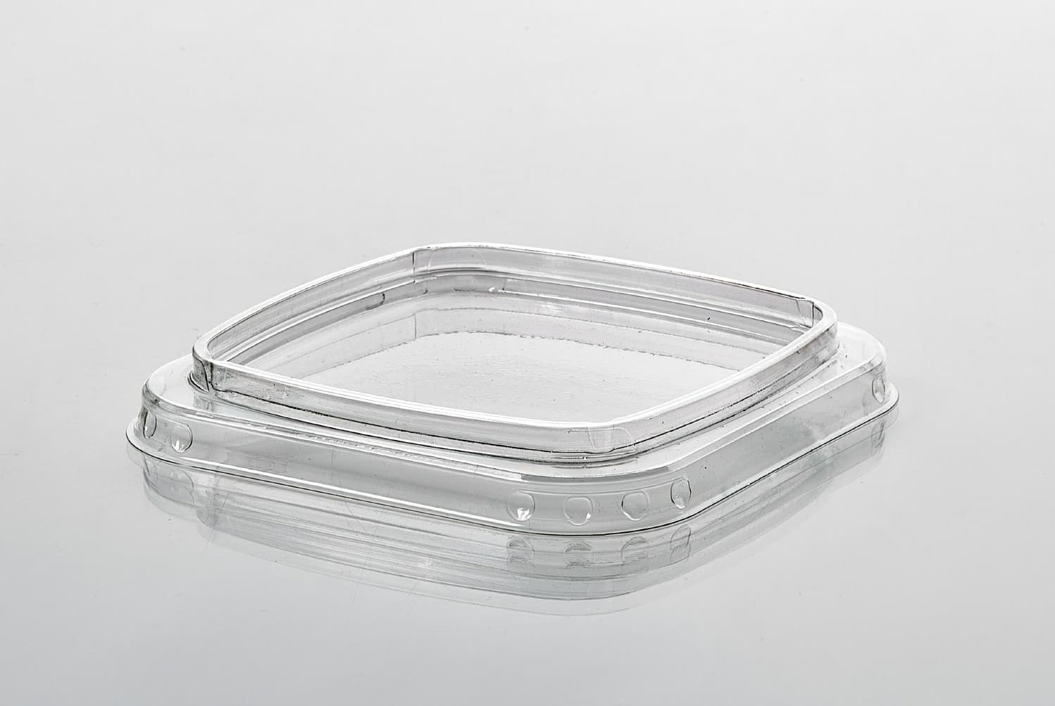 Lid Dome 5X5 IN PET Clear Square For Container 720/Case