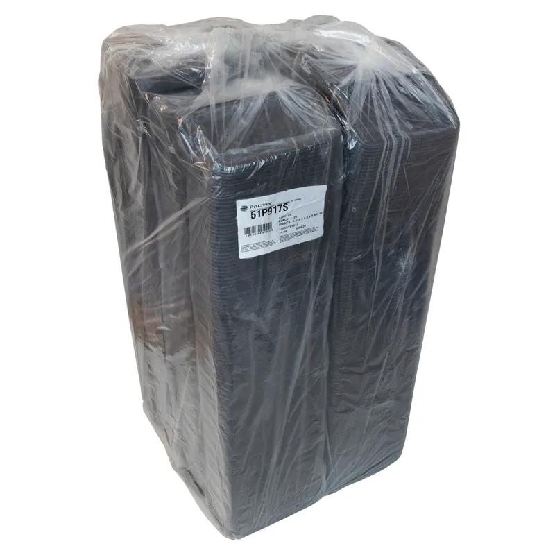 17S Supermarket Tray 8.4X4.5X0.7 IN Polystyrene Foam Black Rectangle 1000/Case