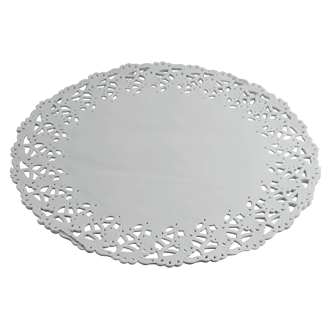 Doily 10 IN Paper White Lace Round 500/Box