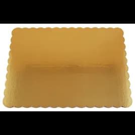 Cake Board 14X10 IN Corrugated Paperboard Gold Scalloped 50/Case