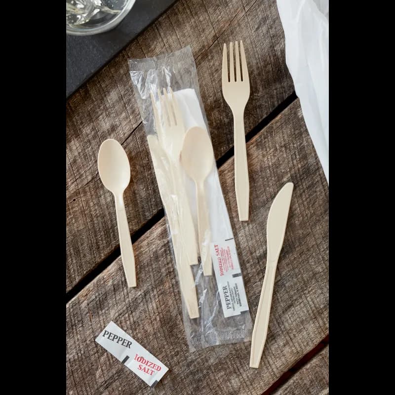 3PC Cutlery Kit PSM Tan With Fork,Knife,Spoon 250/Case