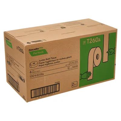 Cascades PRO Perform Toilet Paper & Tissue Roll Tandem 3.5IN X1400FT 2PLY White Jumbo (JRT) 6 Rolls/Case