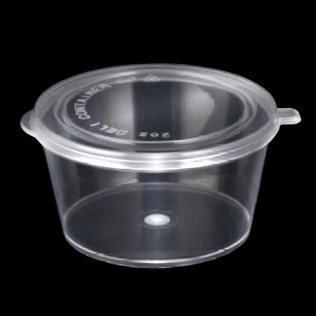 Souffle & Portion Cup Lid Combo 2 OZ PP Clear Round Hinged 2000/Case