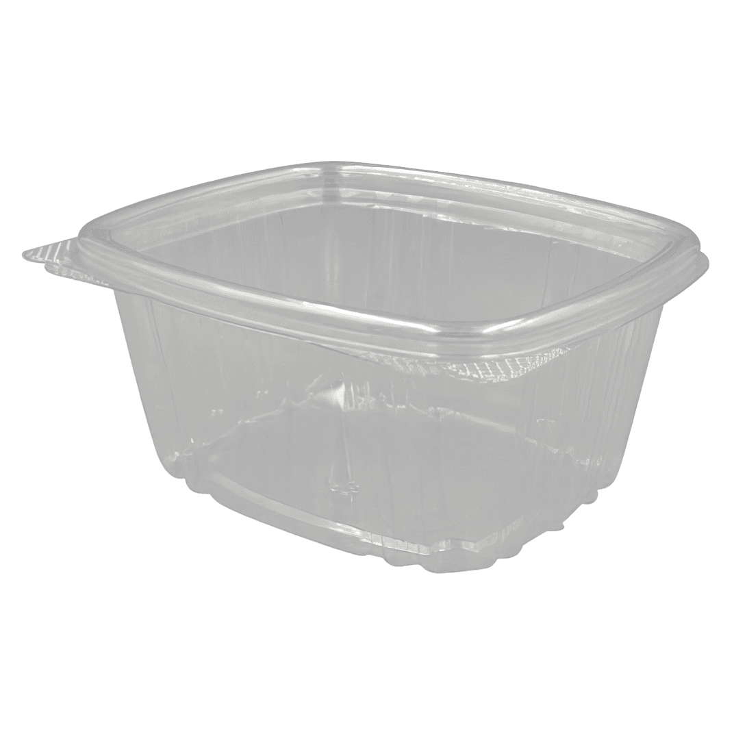 Deli Container Hinged 16 OZ PET Clear 200/Case