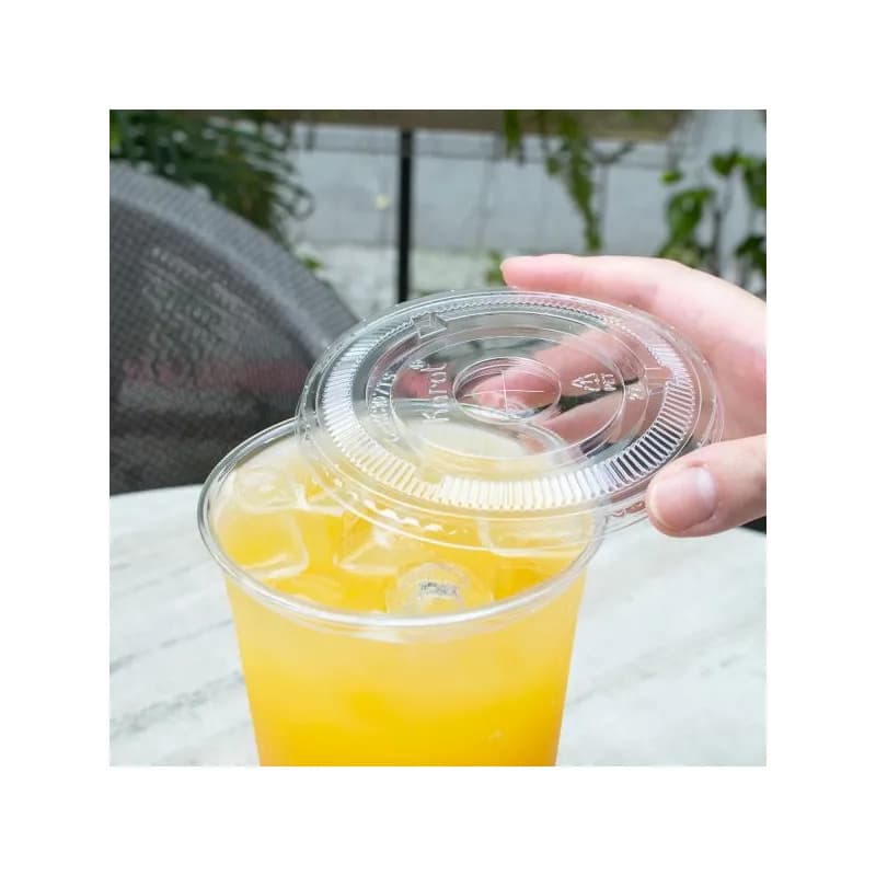 Karat® Lid Flat 107MM 4.2 IN PET Clear Round For 32 OZ Container 500/Case