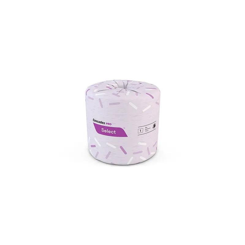 Cascades PRO Select® Toilet Paper & Tissue Roll 4.25X3.25 IN 1PLY White Standard 1210 Sheets/Roll 80 Rolls/Case