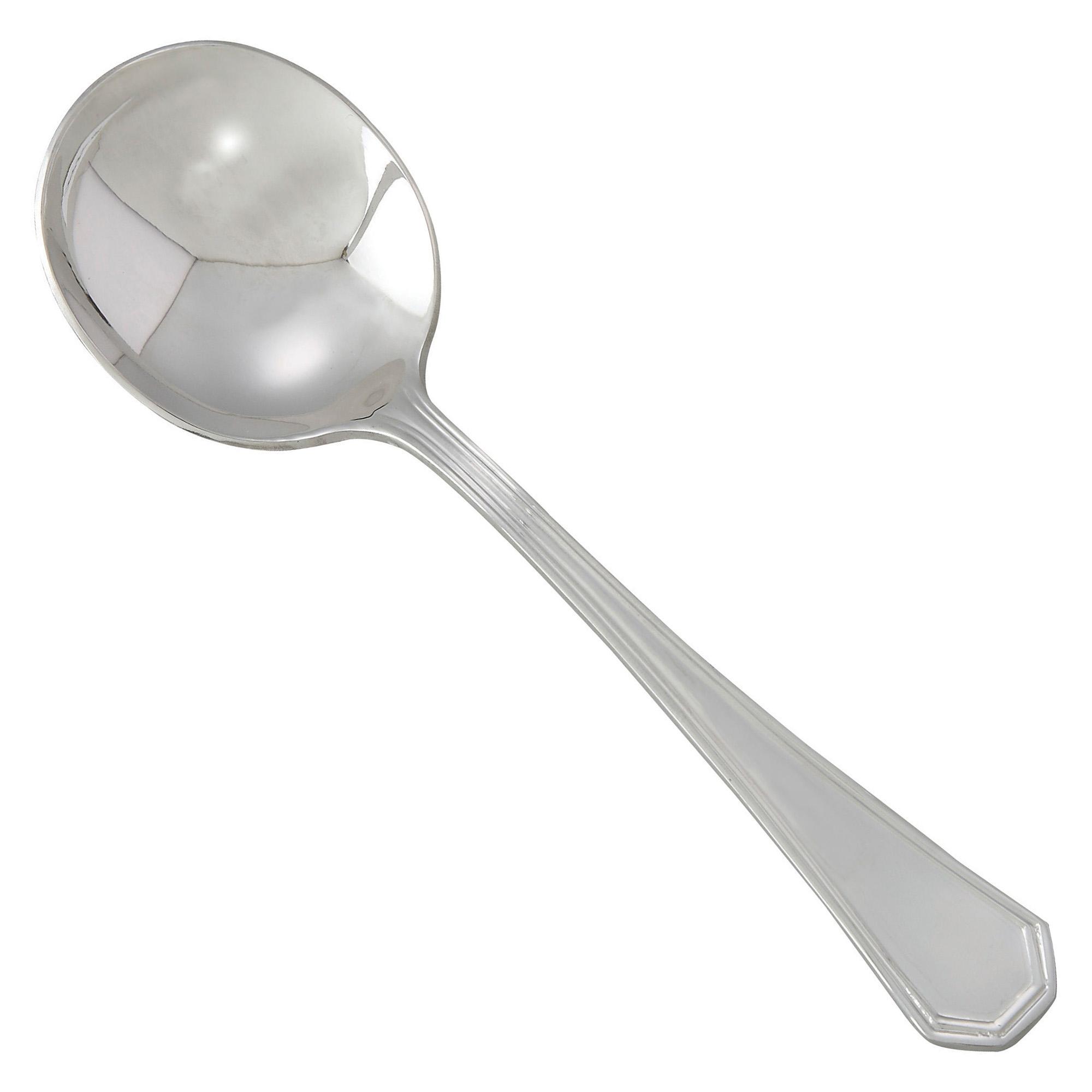 Victoria Bouillon Spoon 6X1.75 IN 18/8 Stainless Steel Extra Heavy Duty 12/Dozen