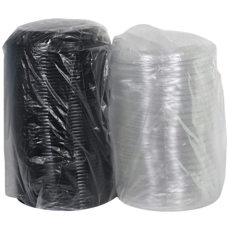 Pie Container & Lid Combo 9.88X1.78 IN PET Black Tall Swirl Dome 100/Case