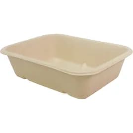 Take-Out Container Base 6.5X4.9X1.8 IN Pulp Fiber Kraft Rectangle 600/Case