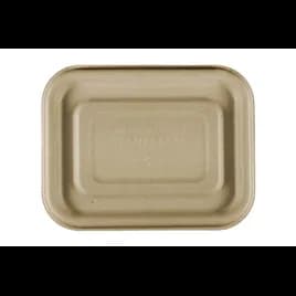 Lid Flat 6.7X5.2X0.4 IN Plant Fiber Bamboo Kraft Rectangle For Container 600/Case