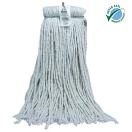 Mop Head 24 OZ Cotton Metal 4PLY Flat 1.25IN Narrow Headband Screw Top 12/Case