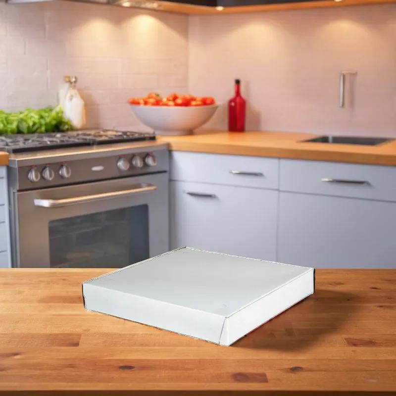 Pizza Box 8X8X1 IN Corrugated Paperboard White 50/Bundle