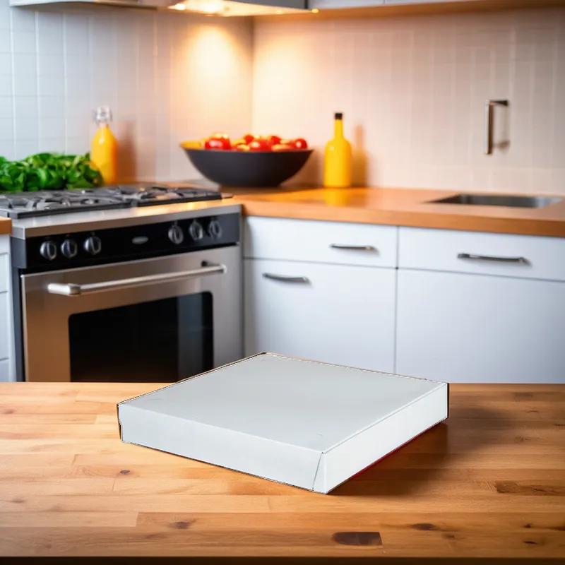 Pizza Box 8X8X1 IN Corrugated Paperboard White 50/Bundle