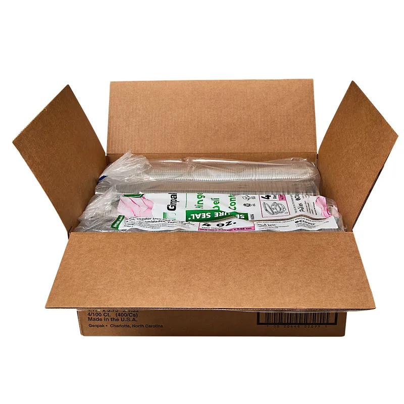 Deli Container Hinged 4 OZ PET 400/Case