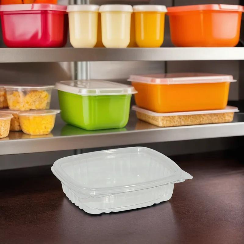 Deli Container Hinged 8 OZ PET Clear 200/Case
