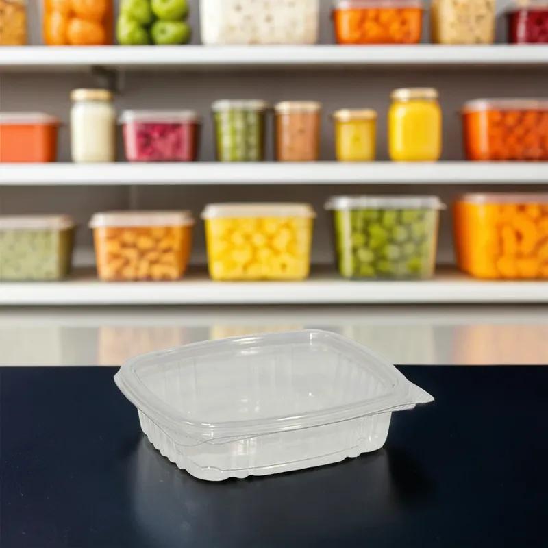Deli Container Hinged 8 OZ PET Clear 200/Case