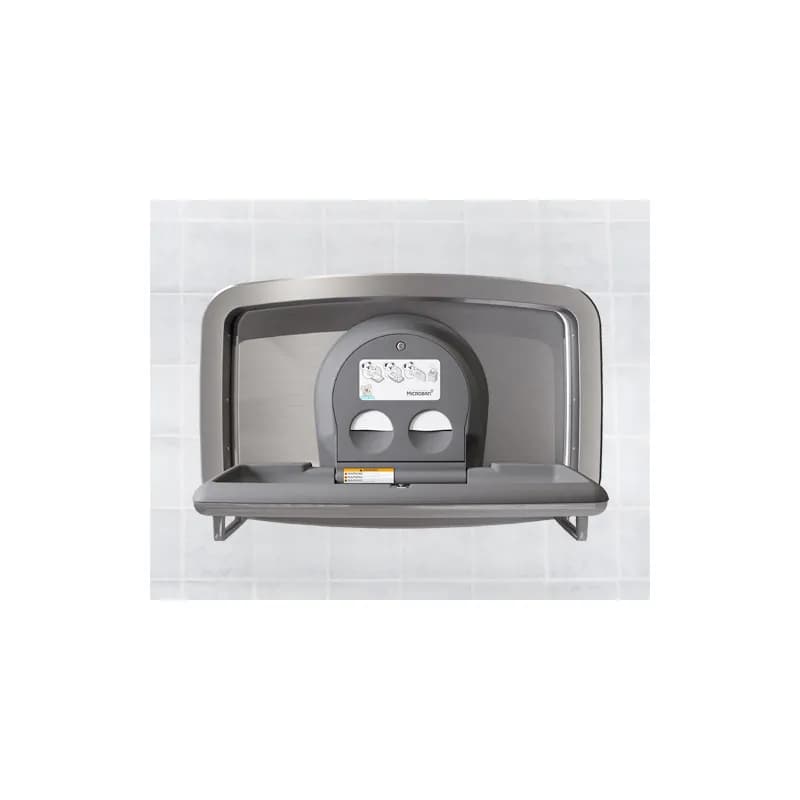 Baby Changing Station 41.31X26.22 IN Stainless Steel PP Horizontal Recessed-Mounted 1/Each