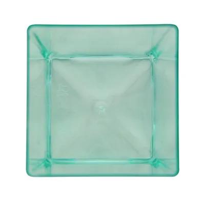 Dessert Container Base 4.2 OZ Plastic Translucent Green Square Freezer Safe 12 Count/Pack 36 Packs/Case 432 Count/Case